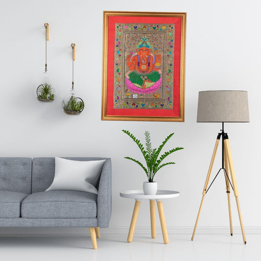 SILK TAPESTRY - GANESHA BIG ( 37" X 28" )