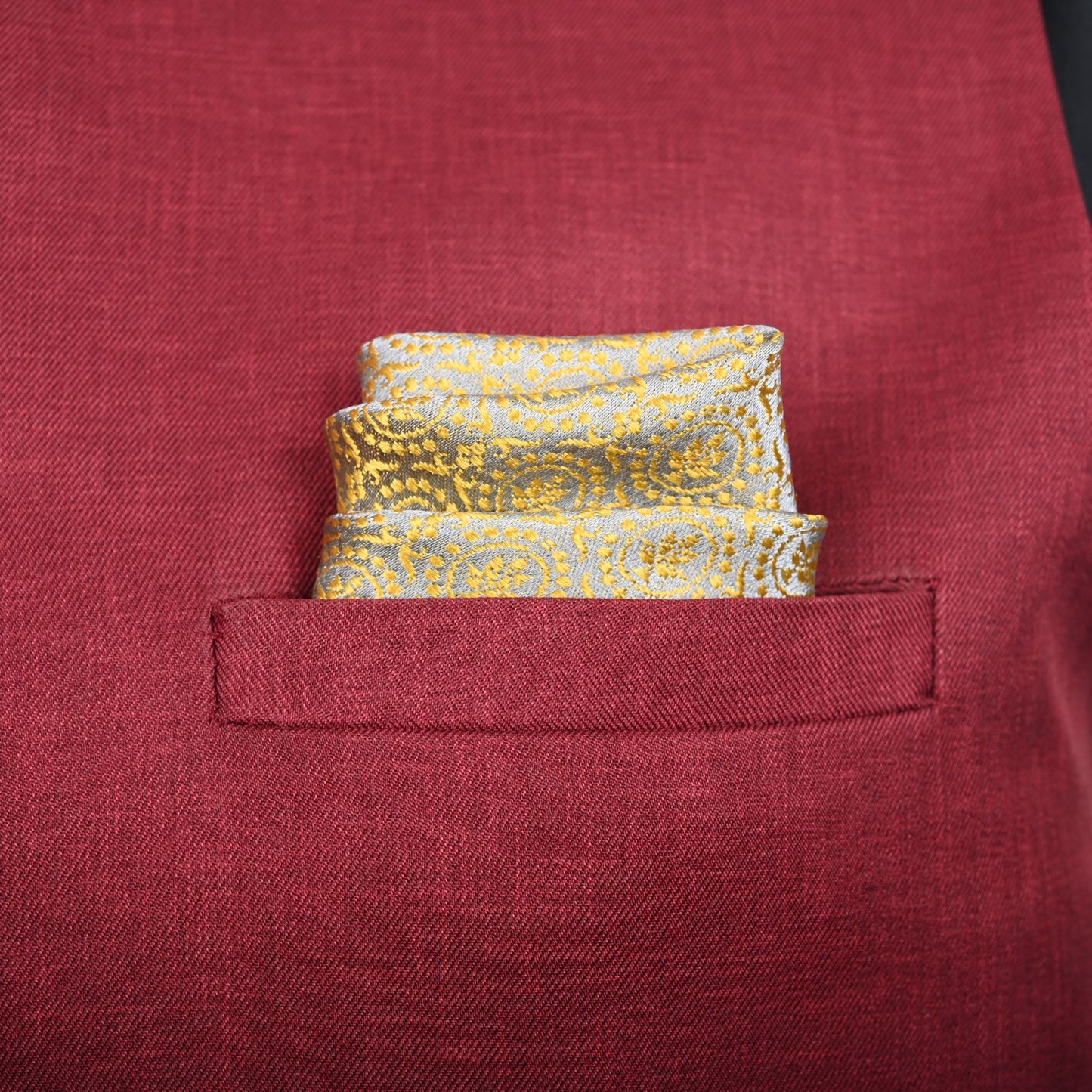 TWO COLOR SILK POCKET SQUARE | SINGLE