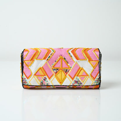 CLUTCH - PINK  ZIGZAG
