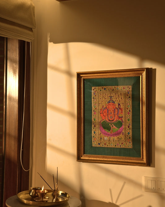 SILK TAPESTRY - GANESHA (SMALL 20" x 24" )