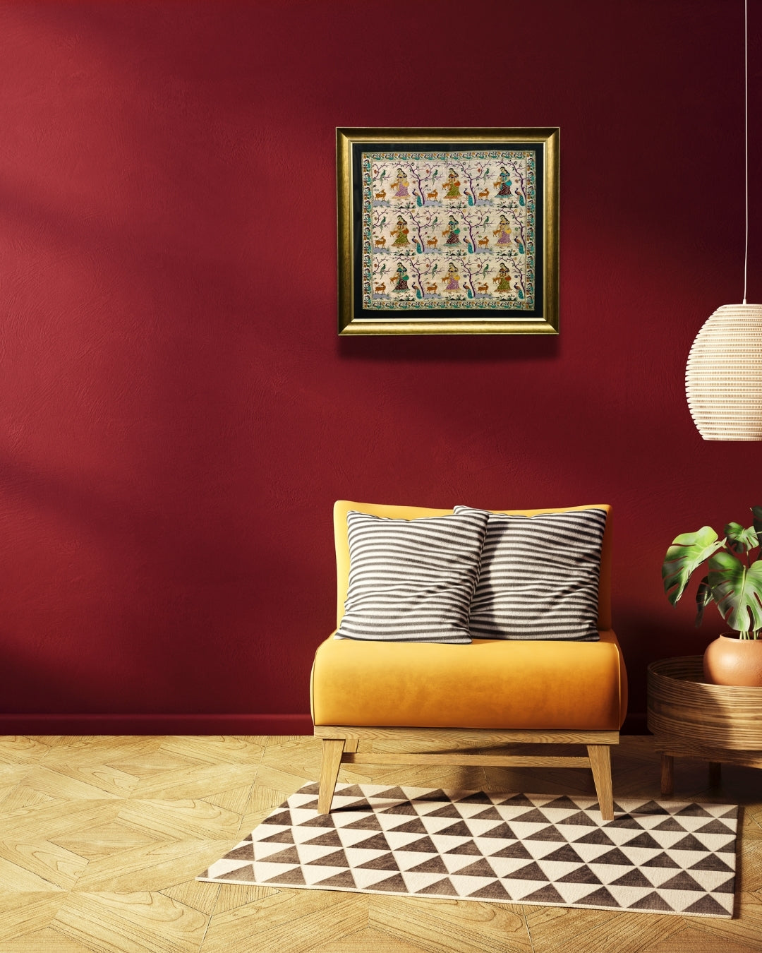 SILK TAPESTRY- 9 GOPIA IN ONE FRAME