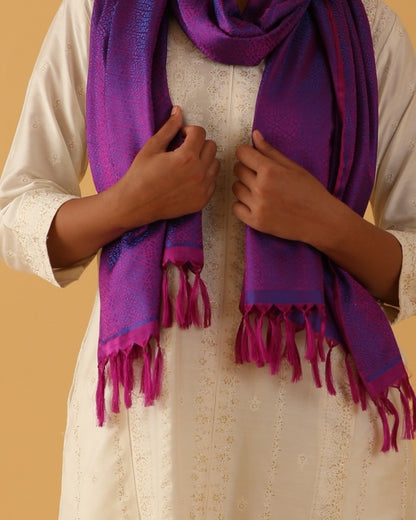 SILK STOLE - PURPLE VALLEY