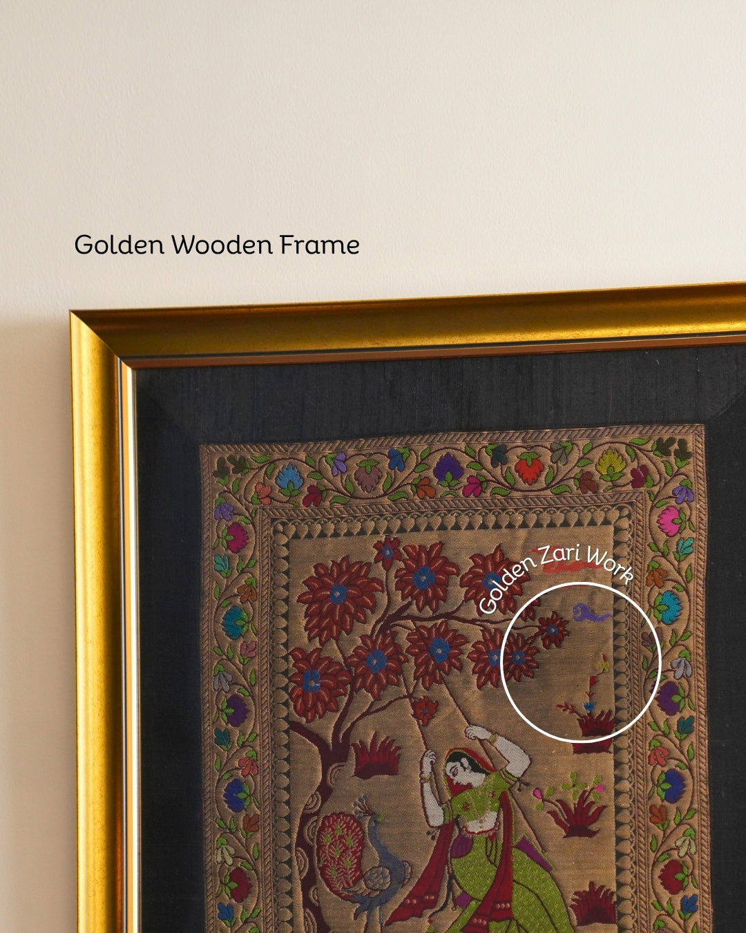 SILK TAPESTRY - RADHA ON A SWING