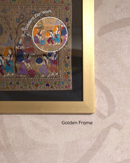 SILK TAPESTRY - HOLI IN VRINDAVAN