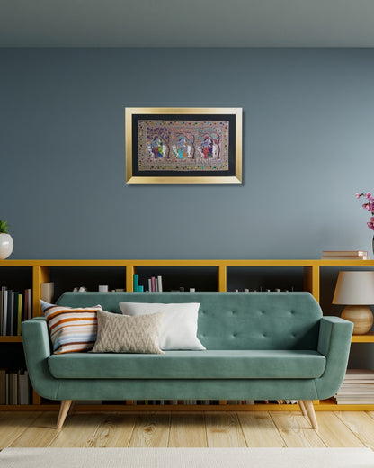 Radha Krishna Silk Tapestry