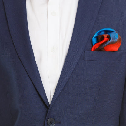 FOUR COLOR SILK POCKET SQUARE | PERSIAN DESIGN AND RAINBOW