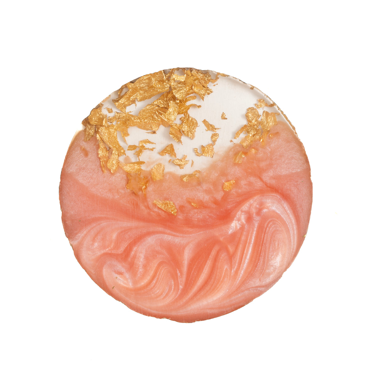 Pink & Gold Resin Coasters