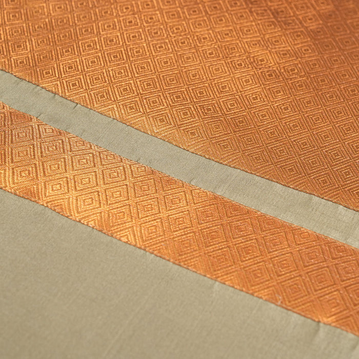 Handcrafted Silk Table Runner Warm Beige Elegant Dining & Festive Décor