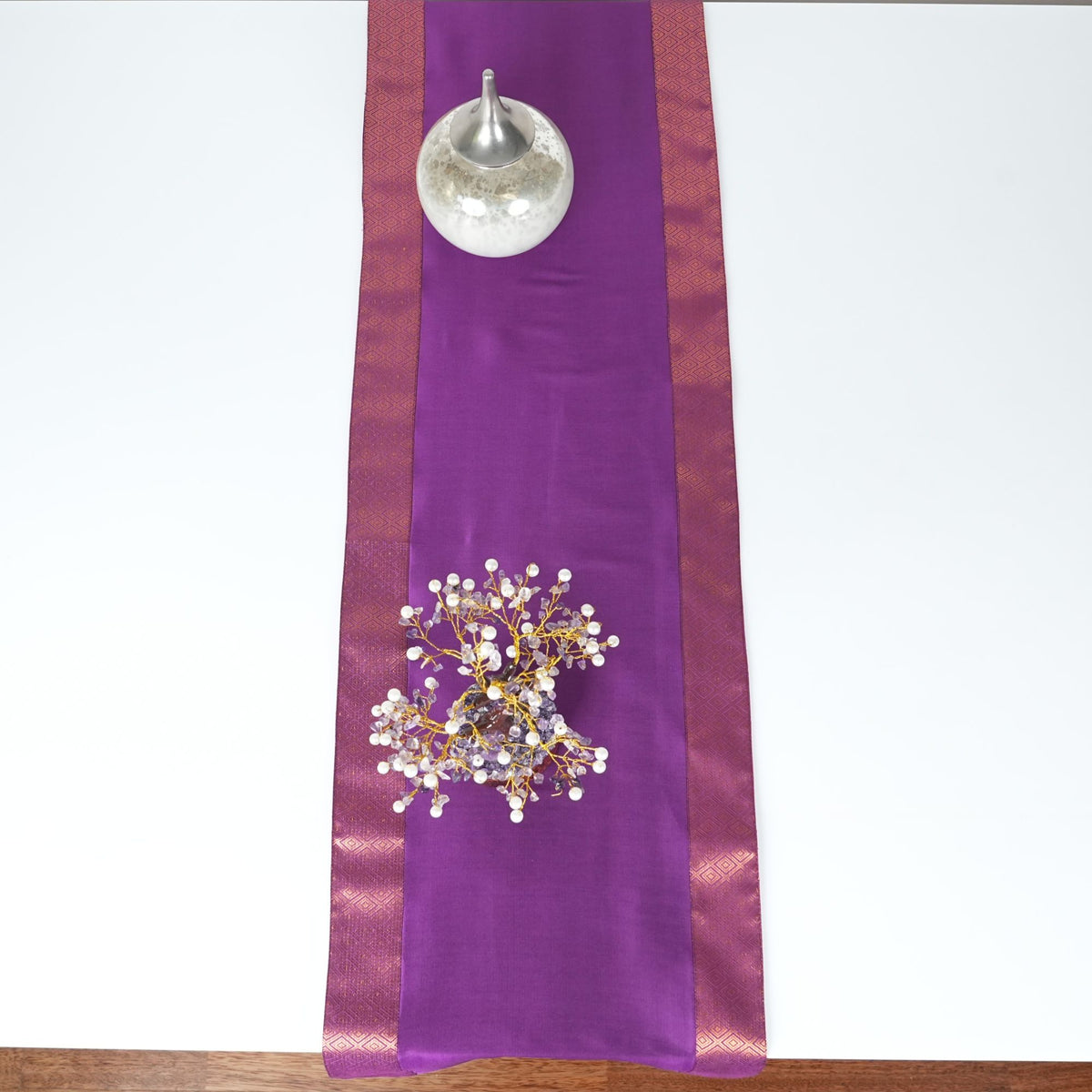 Purple Silk Table Runner