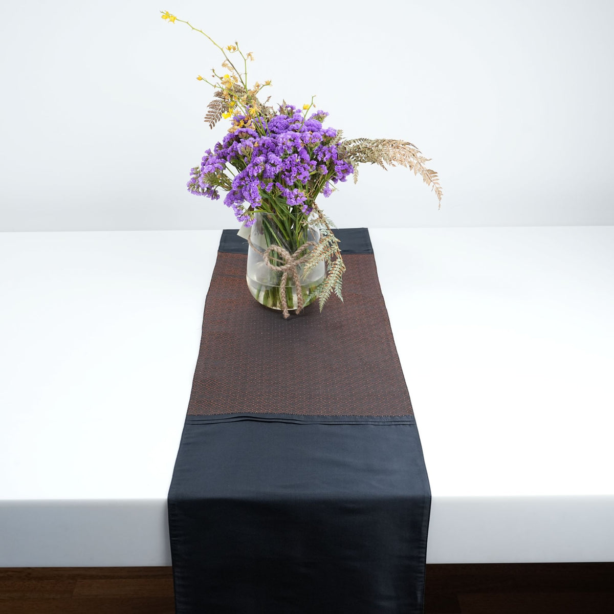 Black Silk Table Runner