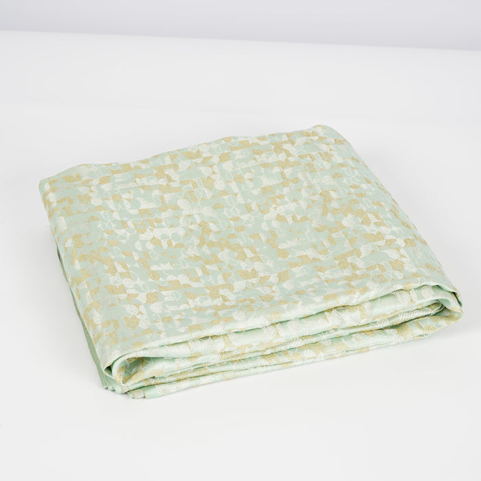 Mint Green Silk Fabric Roll: 6 Meter, Sustainable Weave