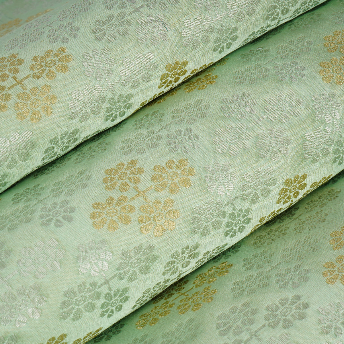 Light Green Pure Silk Fabric
