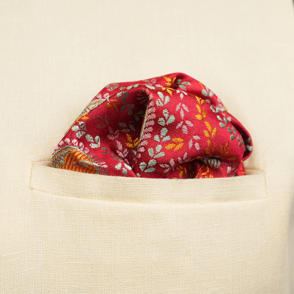 Persian Design Silk Pocket Square