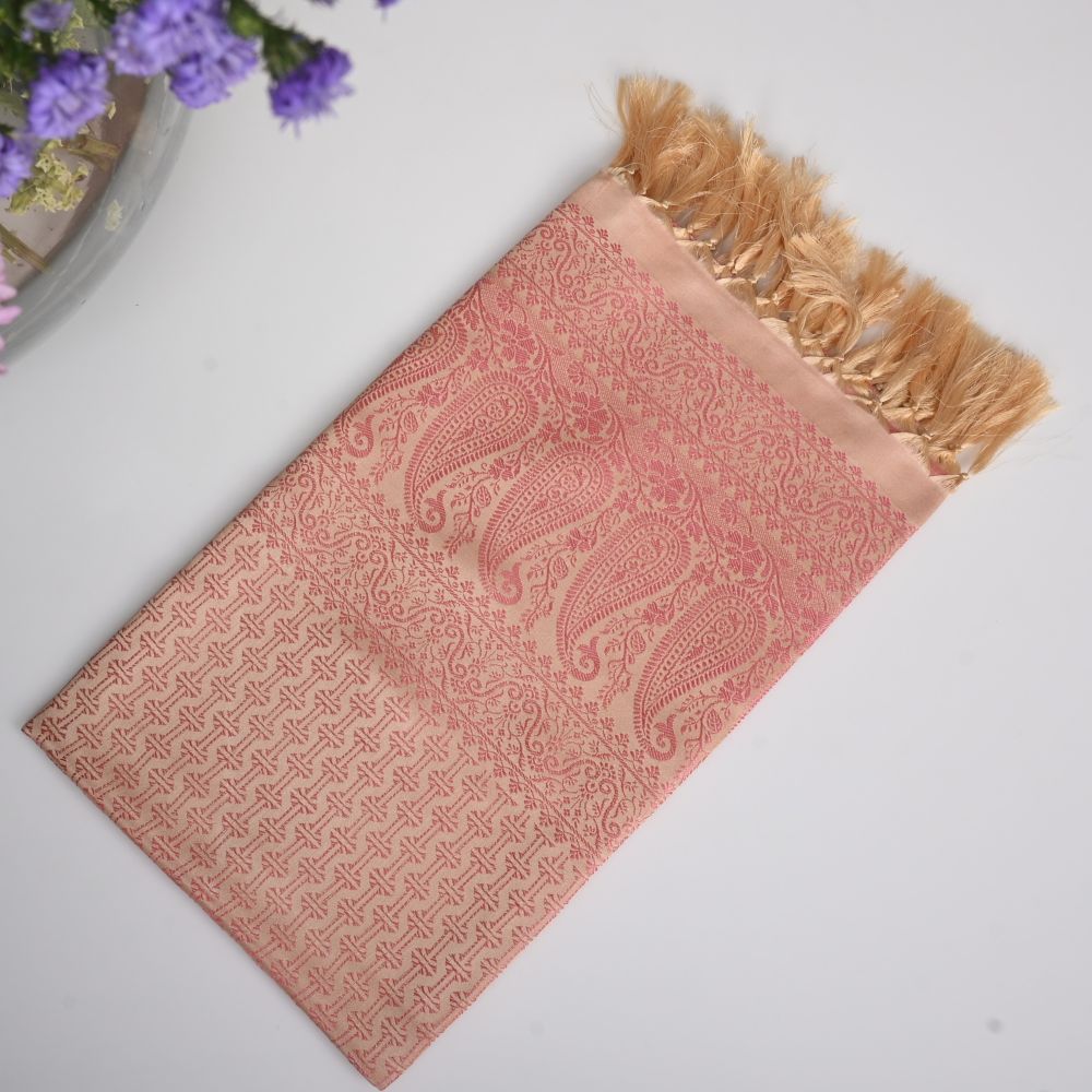 SILK STOLE - PEACH MIST ELEGANCE OCTAVIA DESIGN