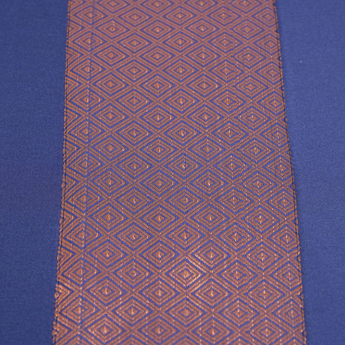 Handcrafted Silk Table Runner Navy Blue - Elegant Dining & Festive Décor