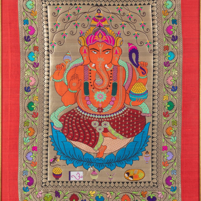 Big Ganesha Silk Tapestry
