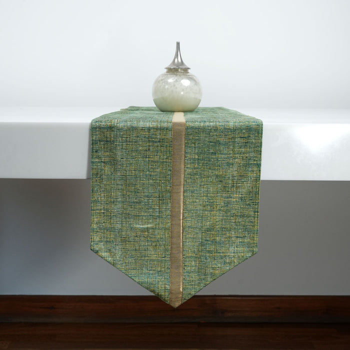 Handcrafted Table Runner Olive Green - Elegant Dining & Festive Décor