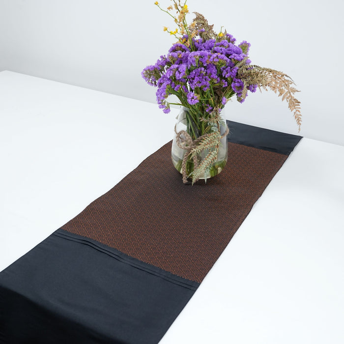 Handcrafted Silk Table Runner - Black – Elegant Dining & Festive Décor