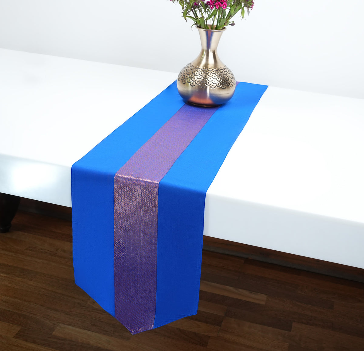 Royal Blue Silk Table Runner