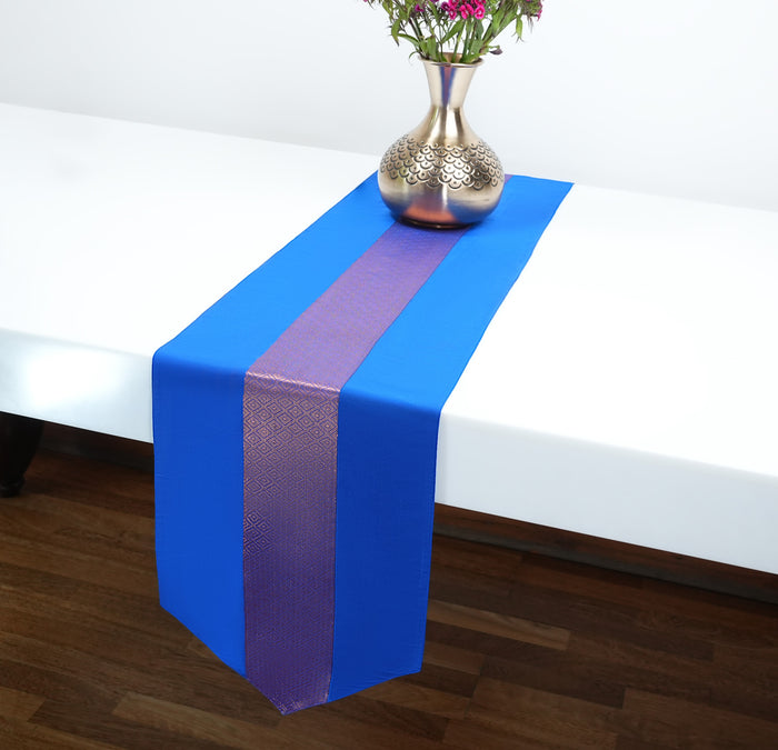 Handcrafted Silk Table Runner Royal Blue – Elegant Dining & Festive Décor