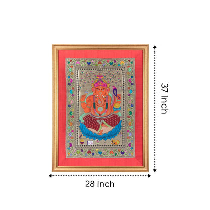 SILK TAPESTRY - GANESHA BIG ( 37" X 28" )