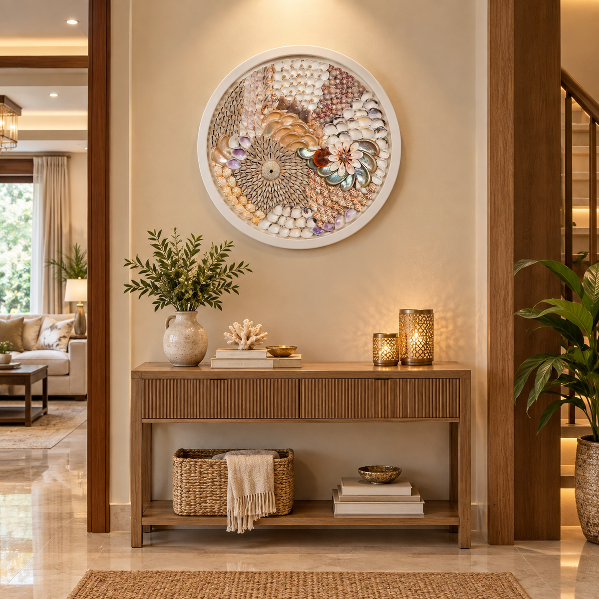 Ocean Mandala Big Shell Wall Art