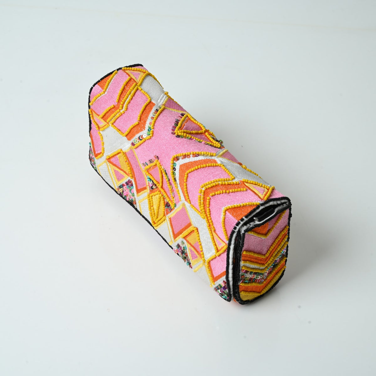 Pink Zigzag Clutch