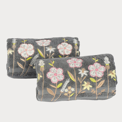BATH TOWEL SET OF 2 | PETAL FLORAL DESIGN
