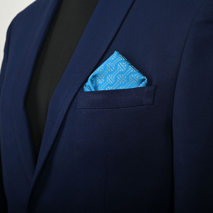 TWO COLOR  SILK POCKET SQUARE | SINGLE | FISH TAIL AND OCTAVIA DESIGN