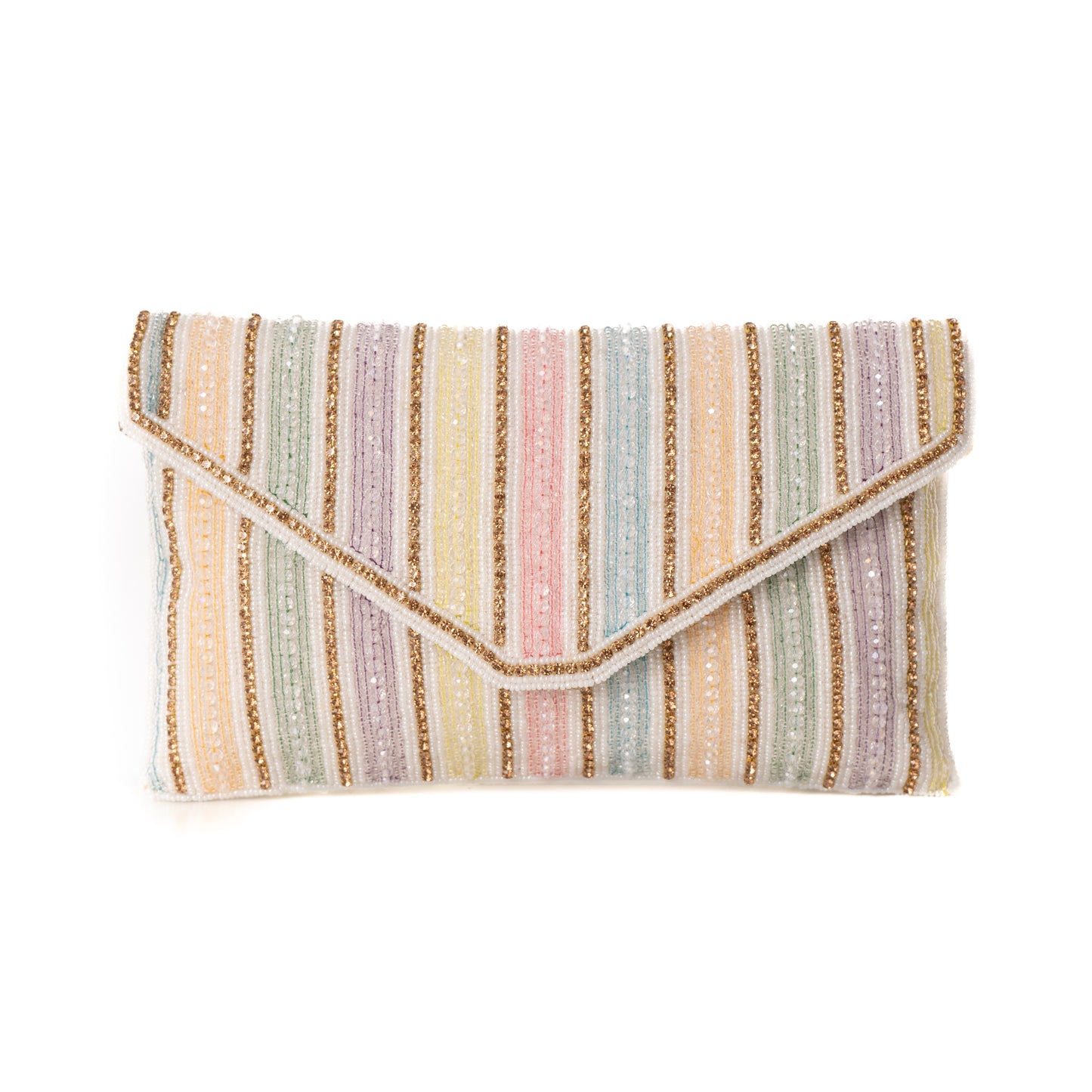 CLUTCH -MULTICOLOR GLASS BEADS