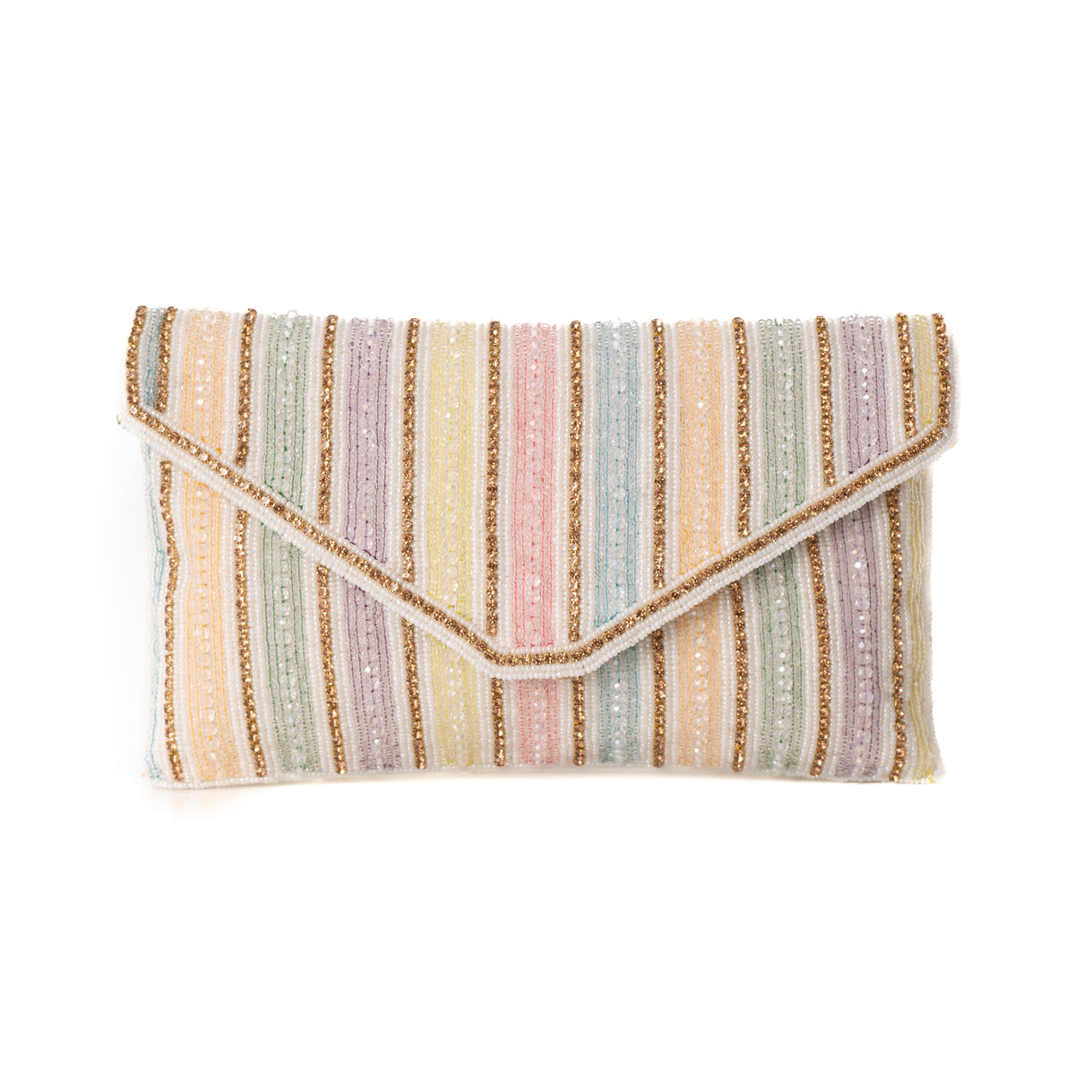 Multicolour Glass Beads Clutch