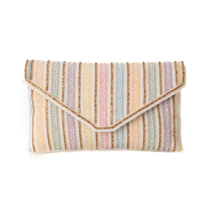 CLUTCH -MULTICOLOR GLASS BEADS