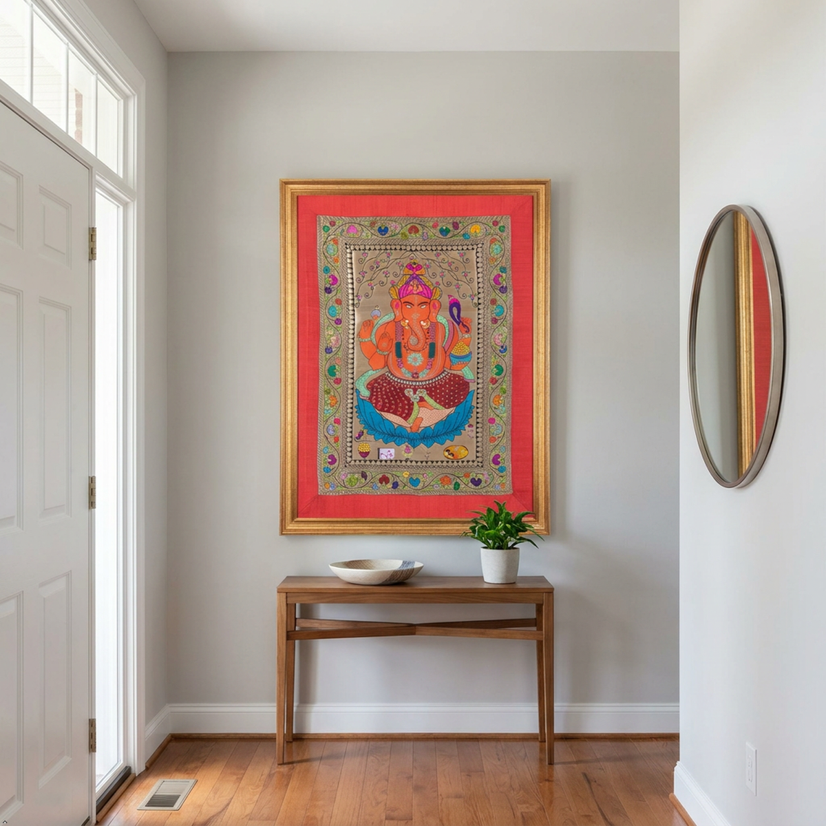 Big Ganesha Silk Tapestry
