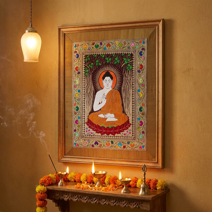 Big Buddha Silk Tapestry