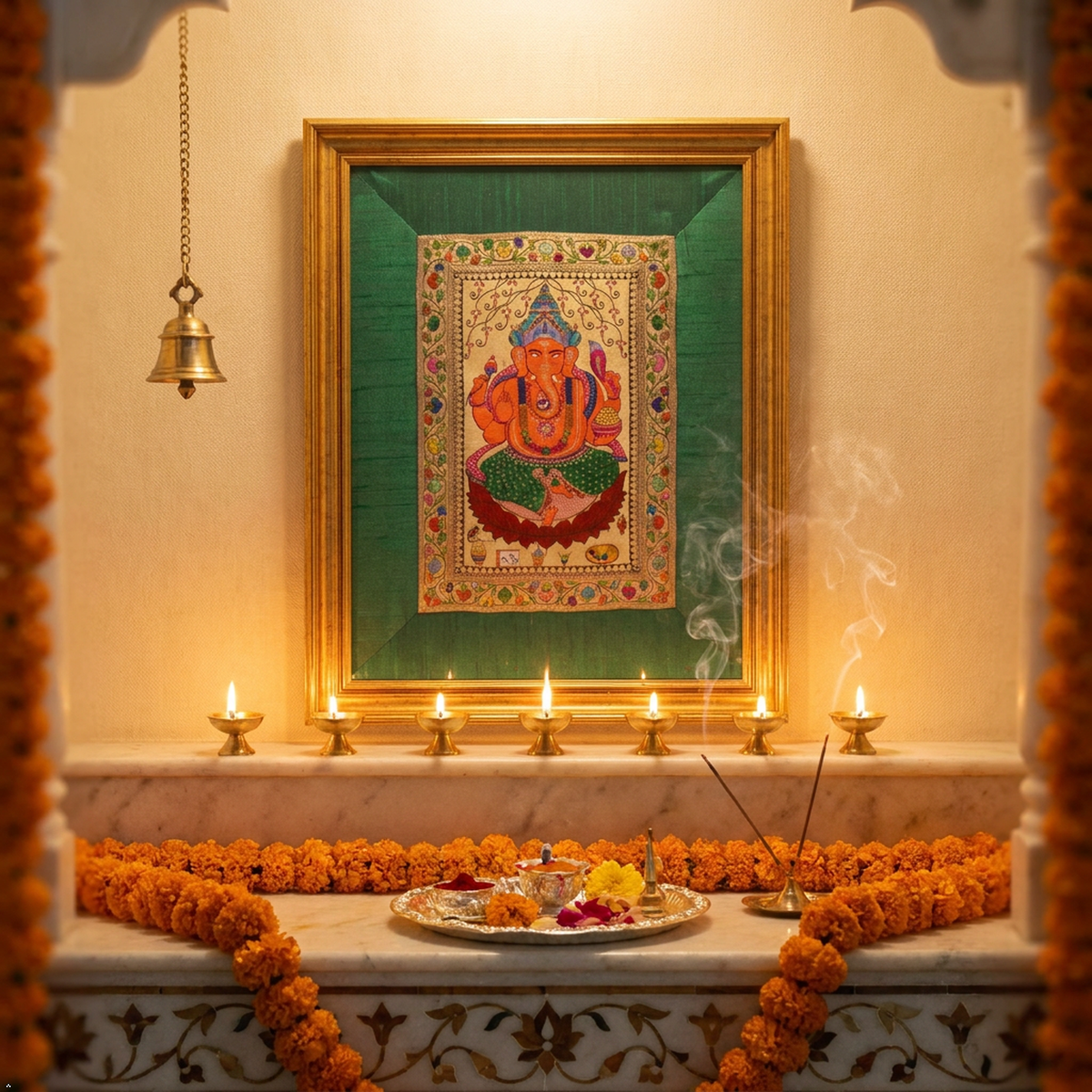 Ganesha Silk Tapestry