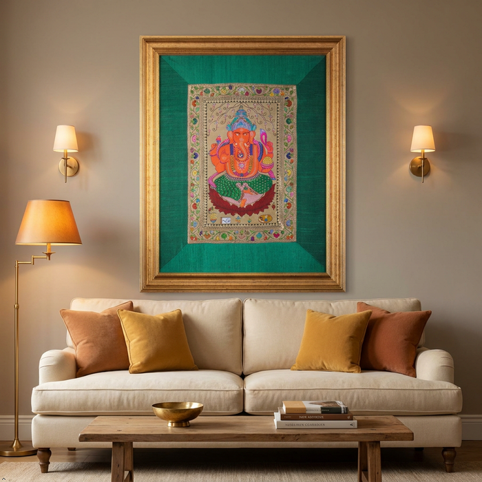 Ganesha Silk Tapestry