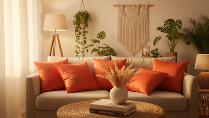 CUSHION COVER - ORANGE FESTIVE | SET OF 5