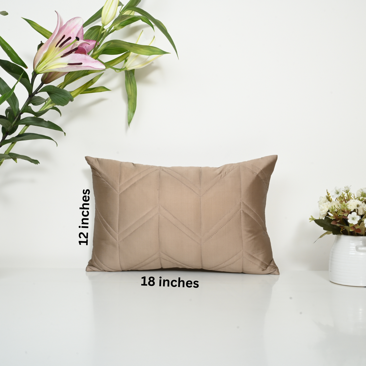 Quilted Zigzag Design Cusion Covers