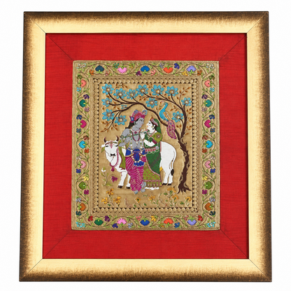 SILK TAPESTRY - RADHA & KRISHNA
