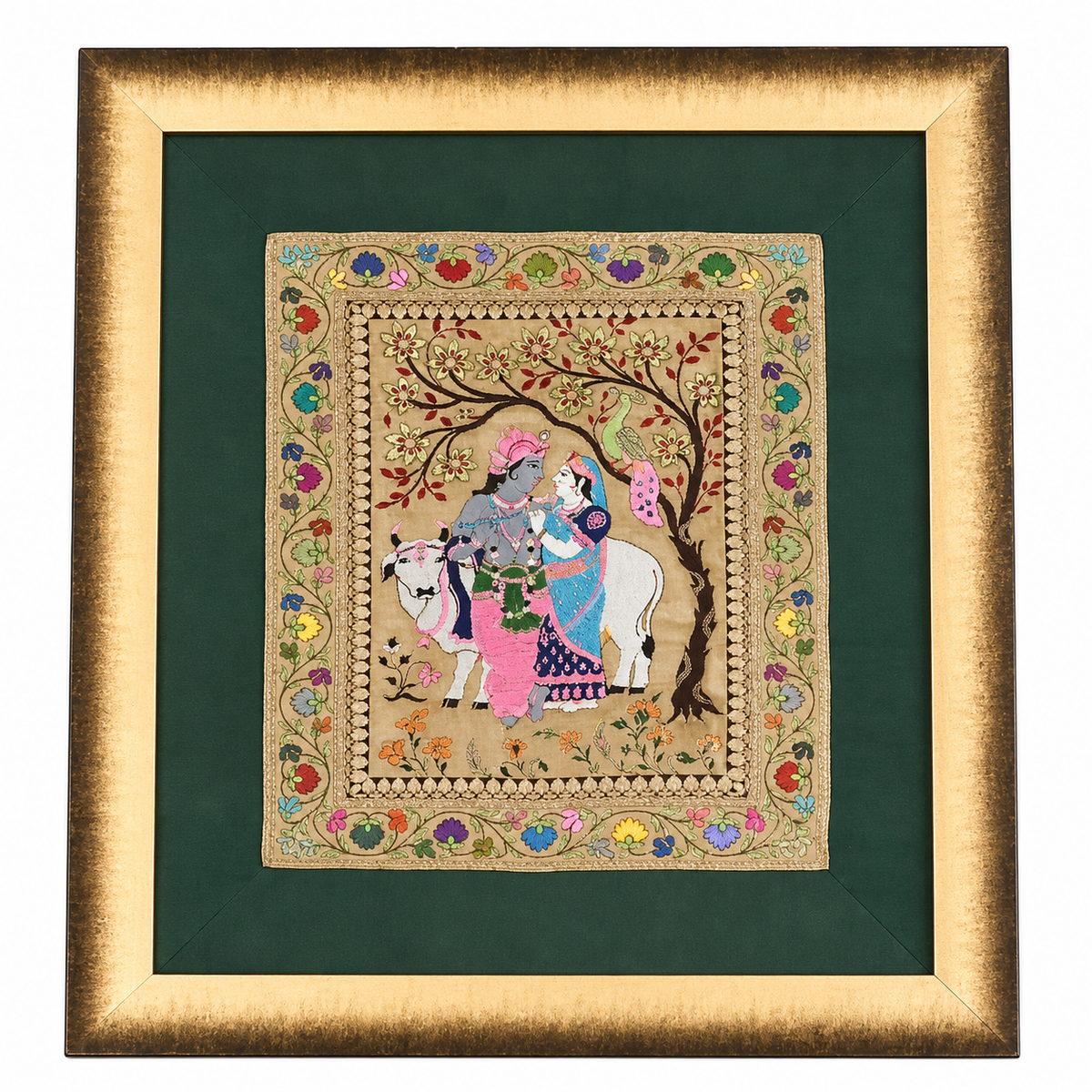Radha & Krishna Silk Tapestry