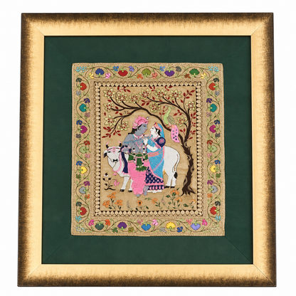 SILK TAPESTRY - RADHA & KRISHNA