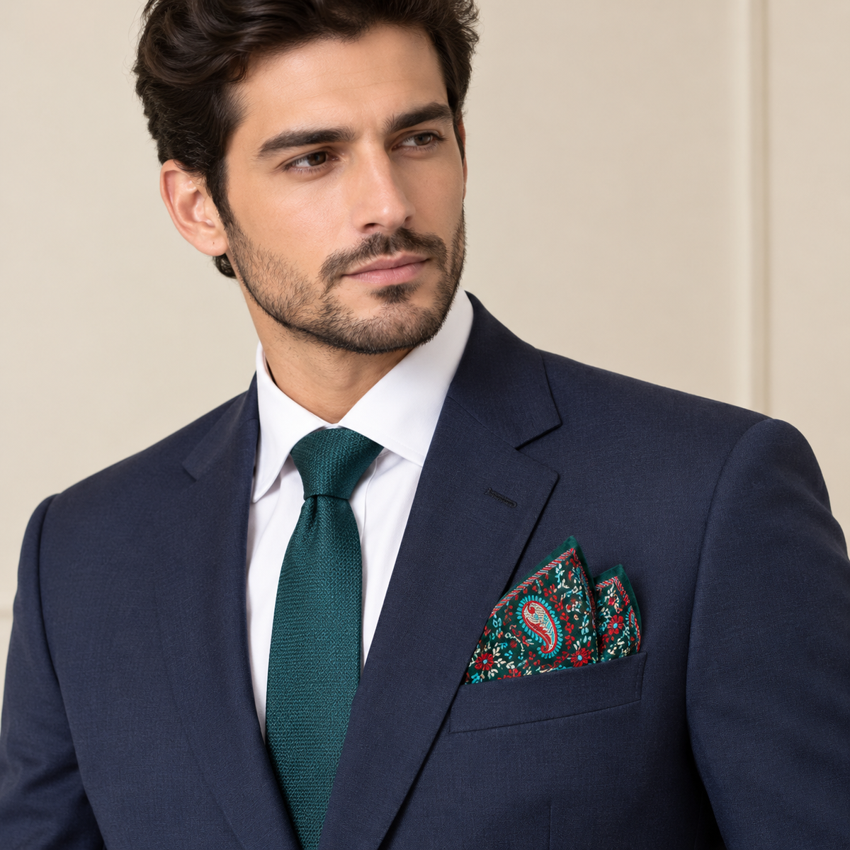 Persian Design Silk Pocket Square