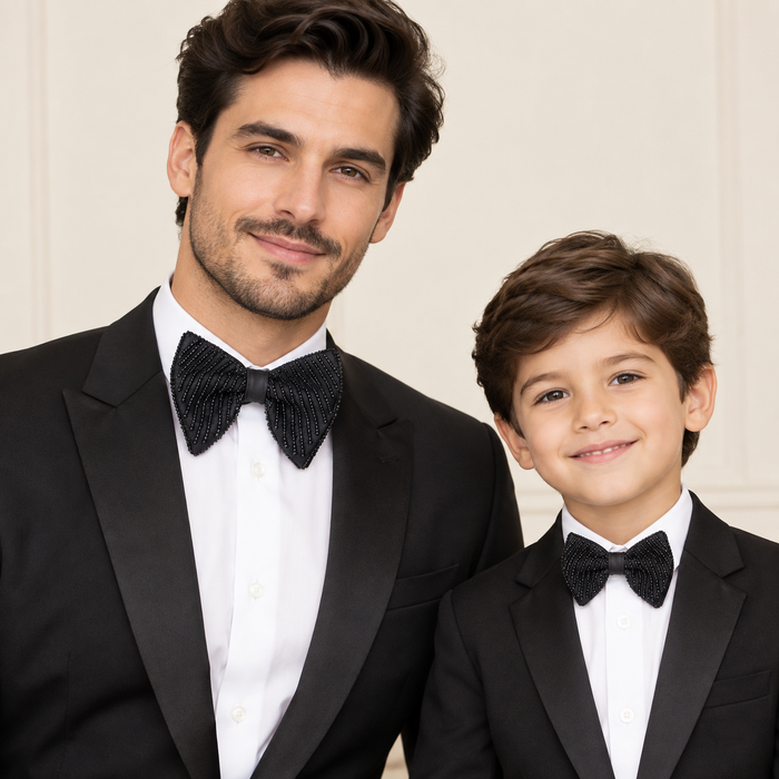 Black Bow Tie (Set of 2)