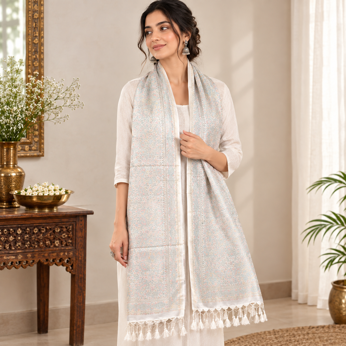 Silver Grey Persian Design