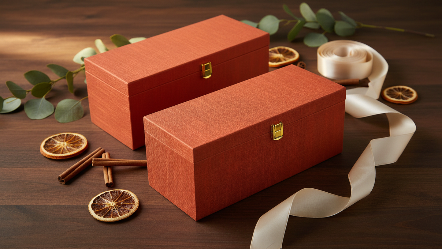 Gift Box -Orange - Set of 2