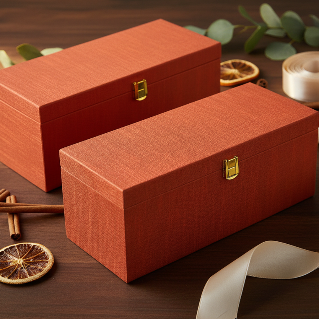 Orange Gift Boxes Set