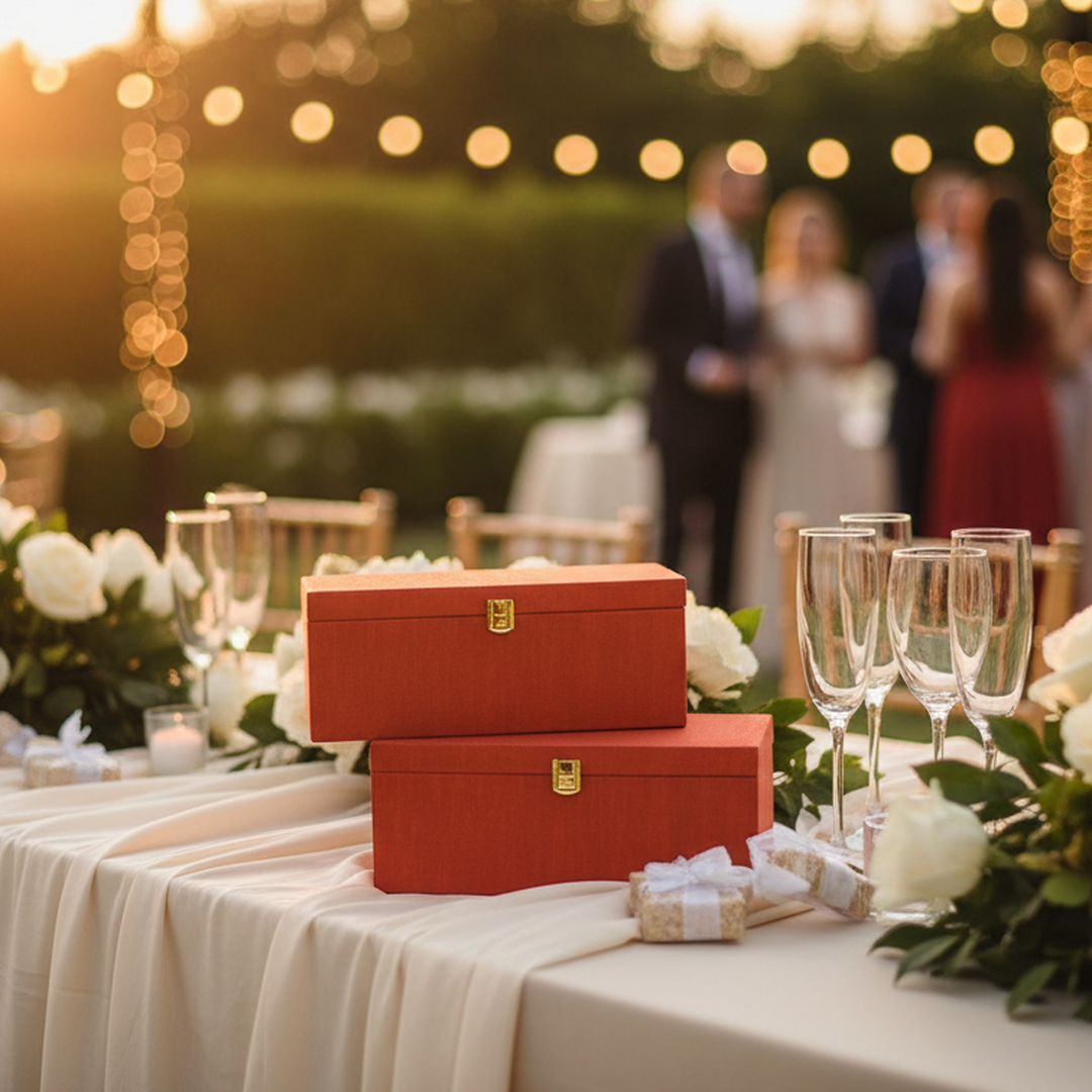Orange Gift Boxes Set