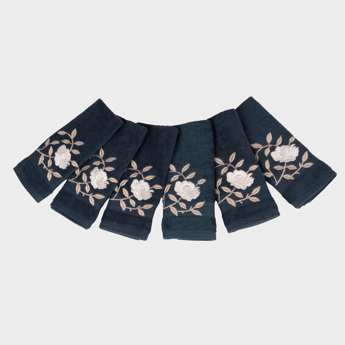 HAND TOWEL SET OF 6 | ROSE ELEGANCE