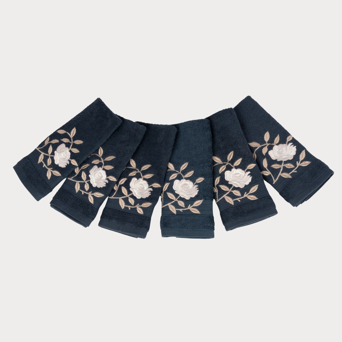 Rose Elegance Cotton Hand Towel Set