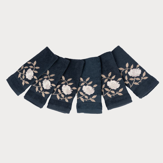 HAND TOWEL SET OF 6 | ROSE ELEGANCE